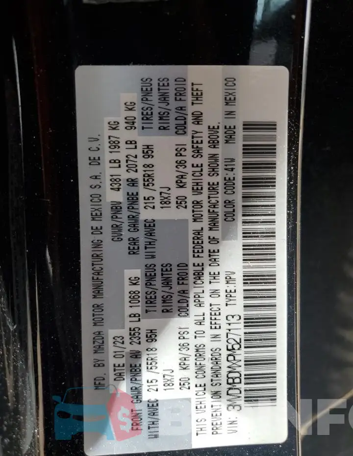 3MVDMBDMXPM527113 Photo# 12