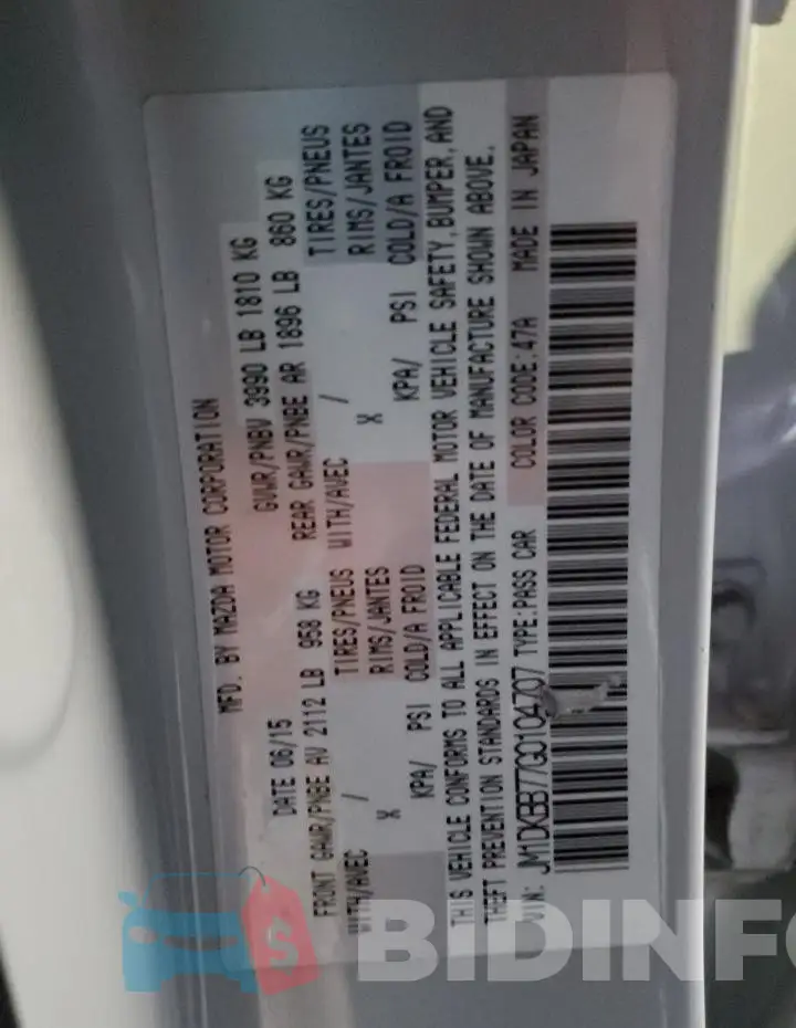 JM1DKBB77G0104707 Photo# 12