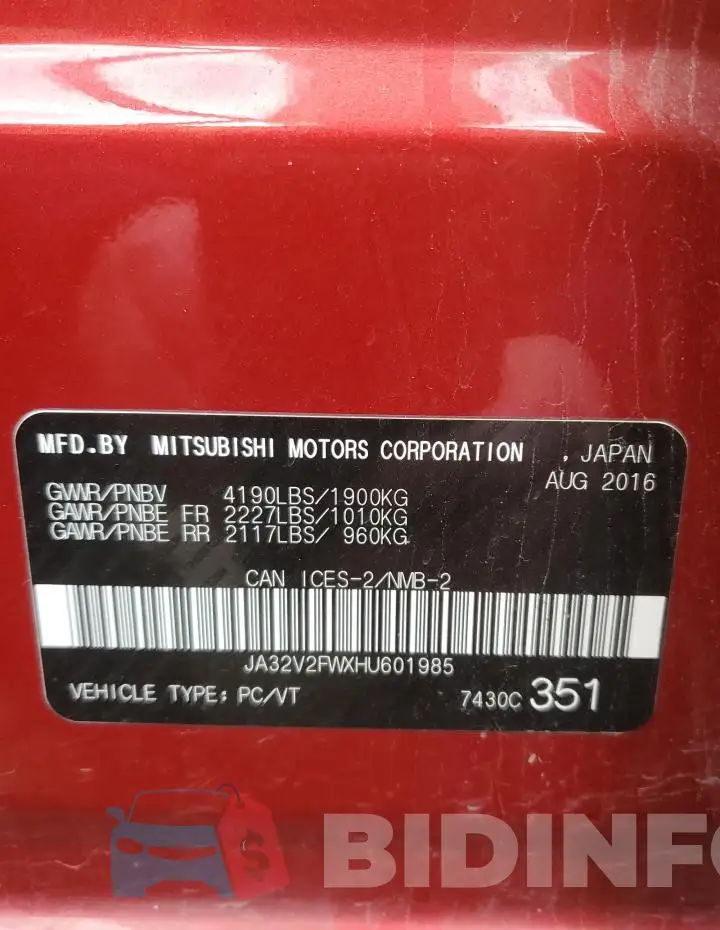 JA32V2FWXHU601985 Photo# 12