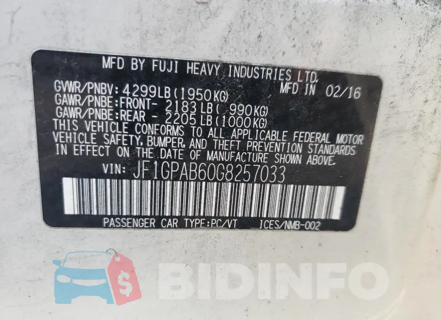 JF1GPAB60G8257033 Photo# 12