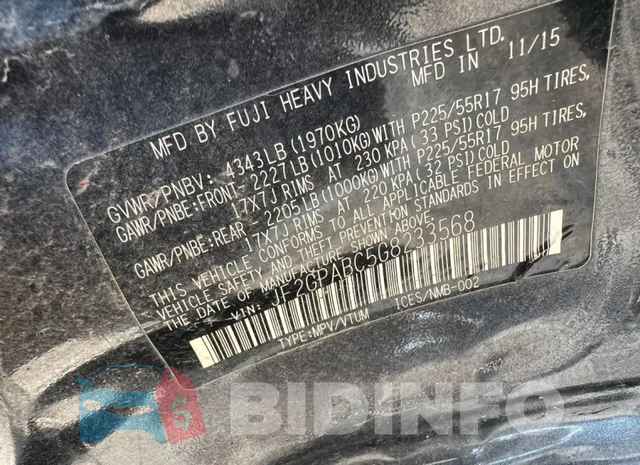 JF2GPABC5G8233568 Photo# 10