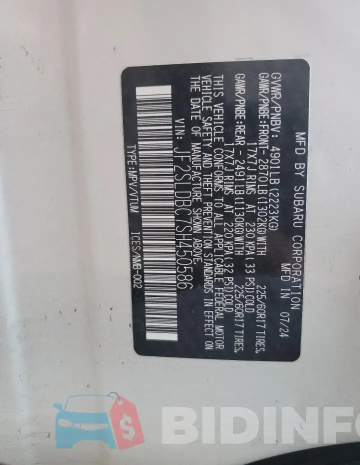 JF2SLDBC7SH450586 Photo# 13