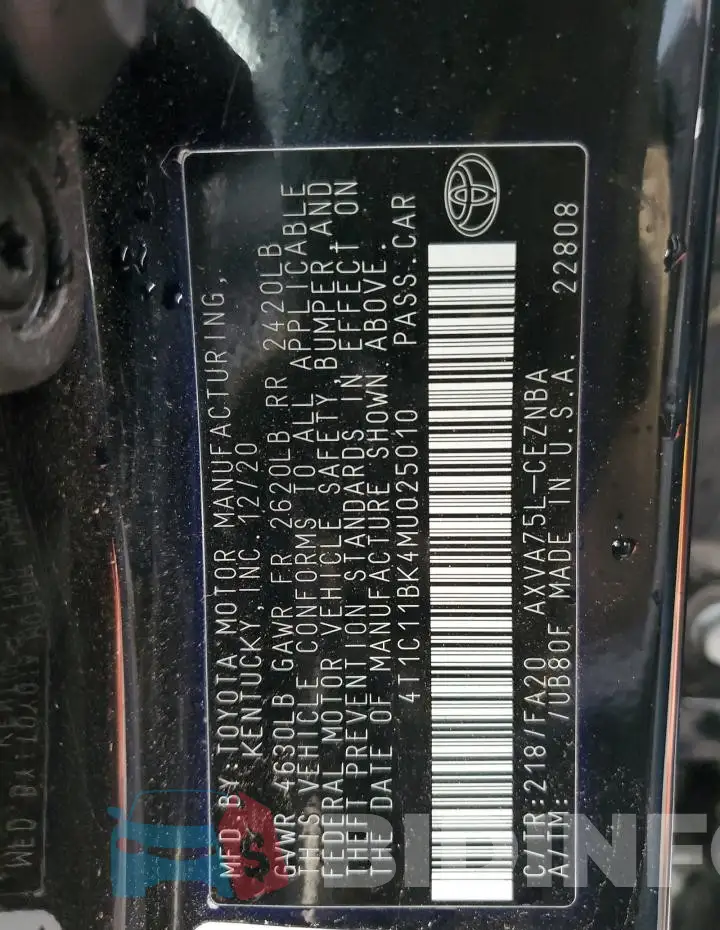 4T1C11BK4MU025010 Photo# 13