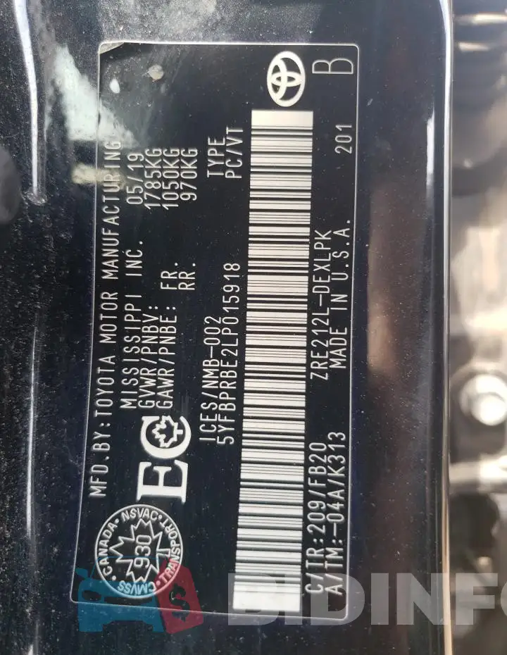 5YFBPRBE2LP015918 Photo# 13