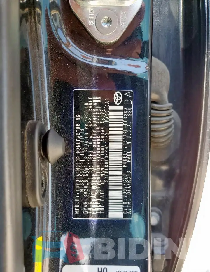 5YFBURHE3KP911062 Photo# 12