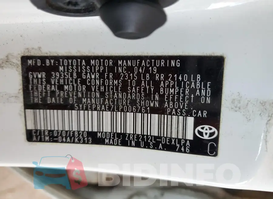 5YFEPRAE7LP006761 Photo# 12