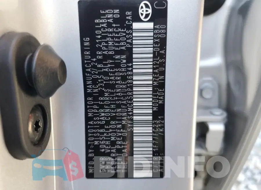 5YFS4MCE5RP186844 Photo# 13