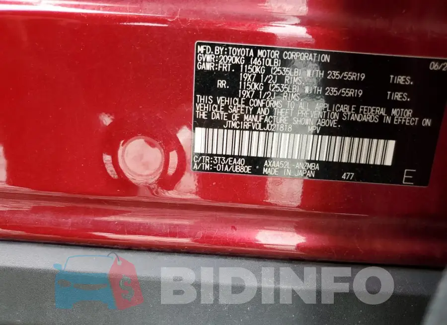 JTMC1RFV0LJ021818 Photo# 13