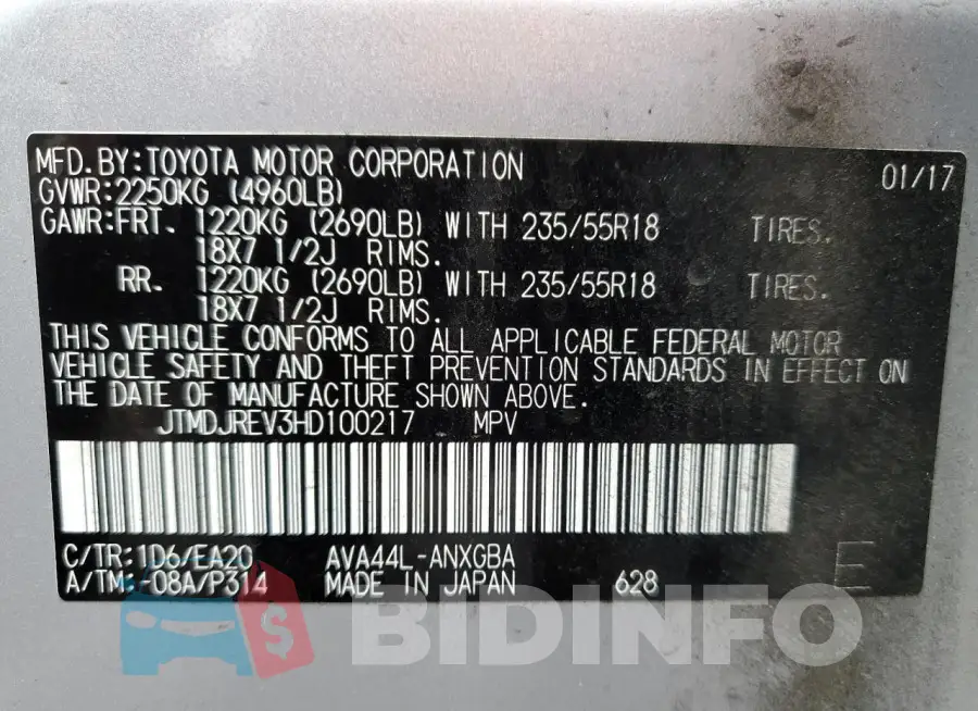 JTMDJREV3HD100217 Photo# 13