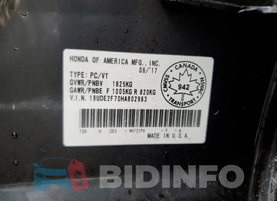 19UDE2F70HA802963 Photo# 13