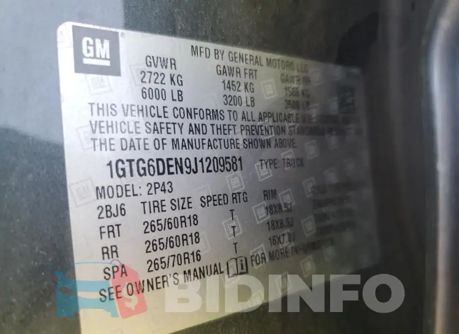 1GTG6DEN9J1209581 Photo# 12