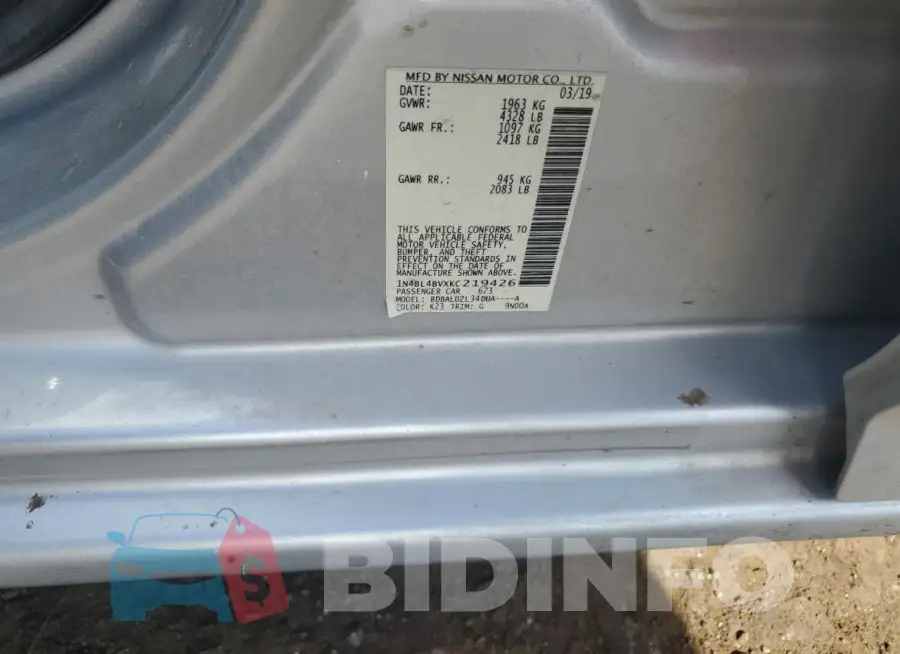 1N4BL4BVXKC219426 Photo# 12