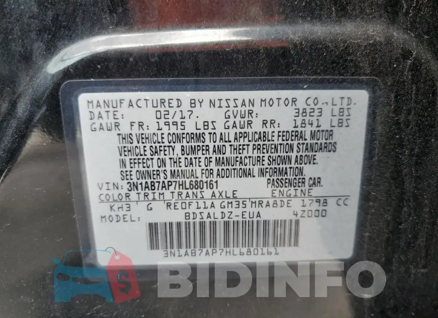 3N1AB7AP7HL680161 Photo# 12