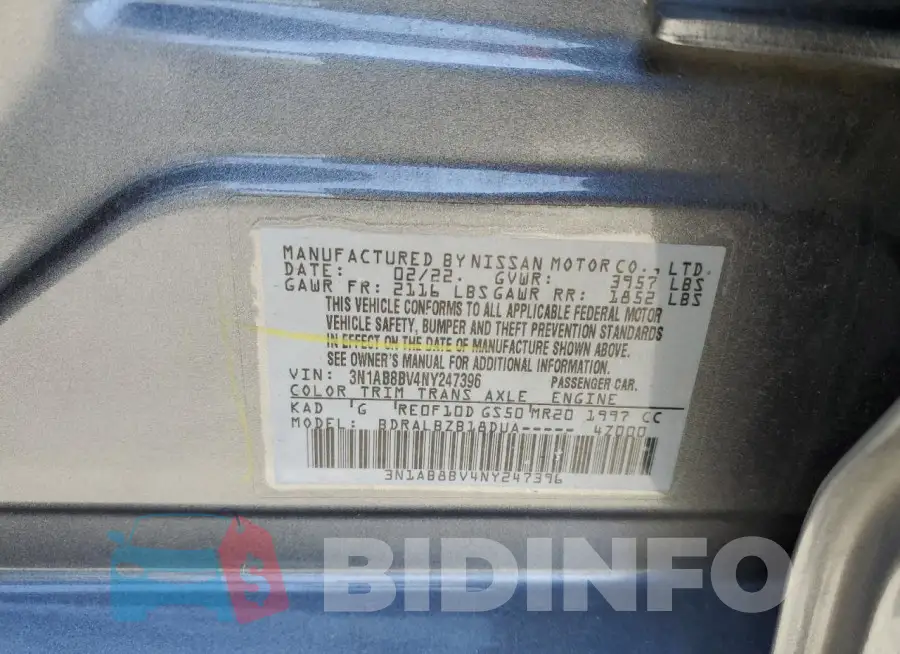 3N1AB8BV4NY247396 Photo# 12
