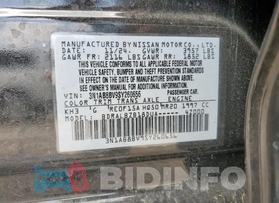 3N1AB8BV9SY260656 Photo# 13