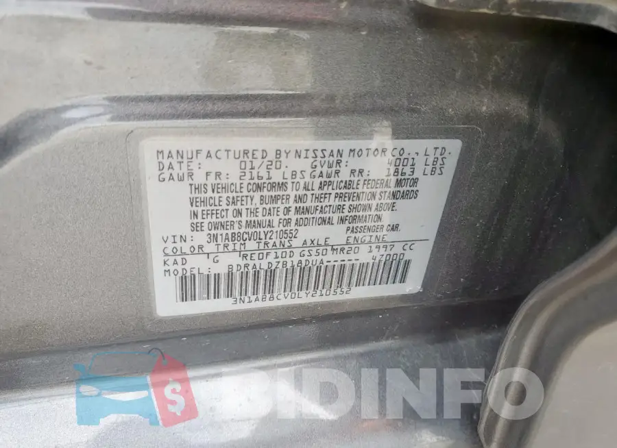 3N1AB8CV0LY210552 Photo# 12
