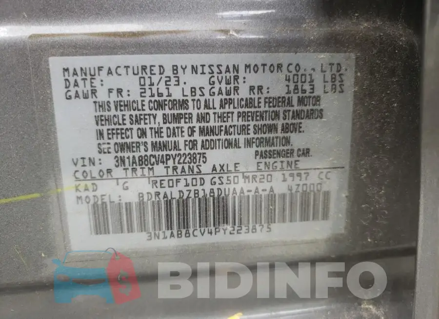 3N1AB8CV4PY223875 Photo# 12