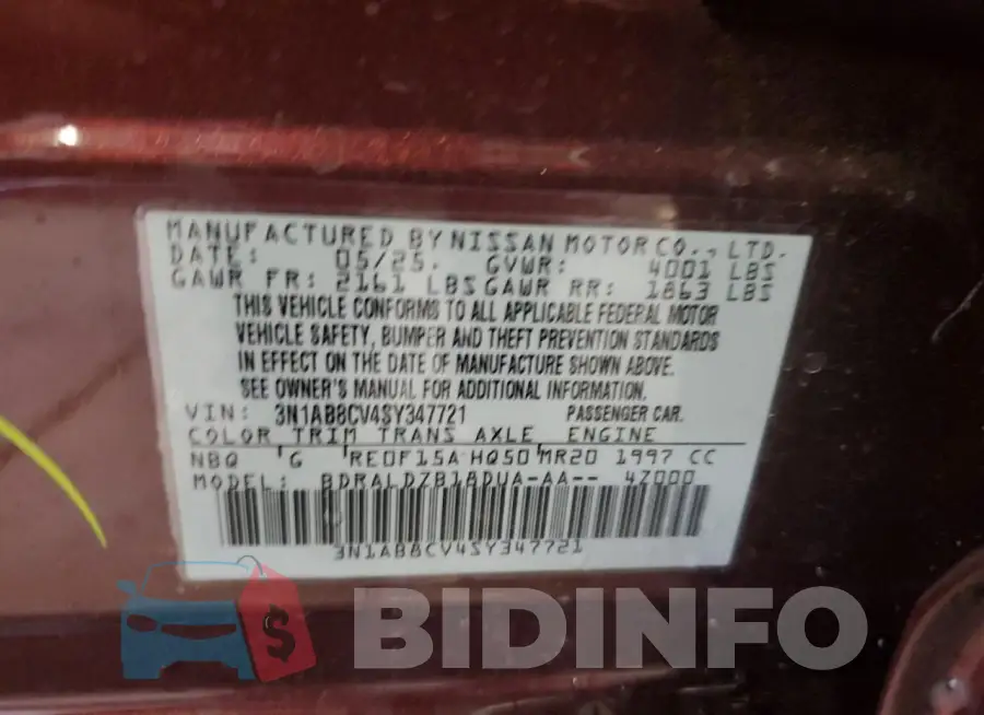 3N1AB8CV4SY347721 Photo# 12