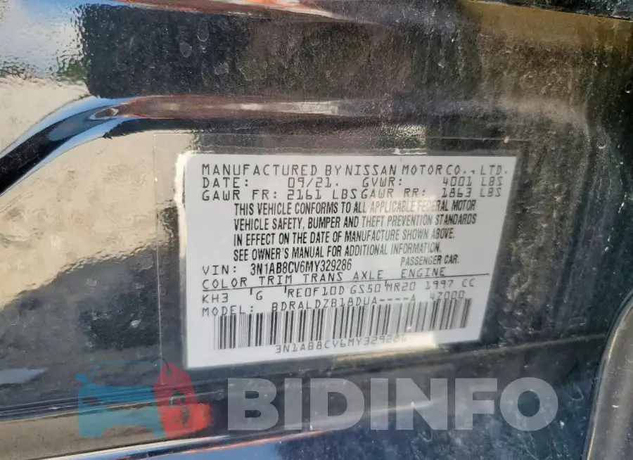 3N1AB8CV6MY329286 Photo# 12