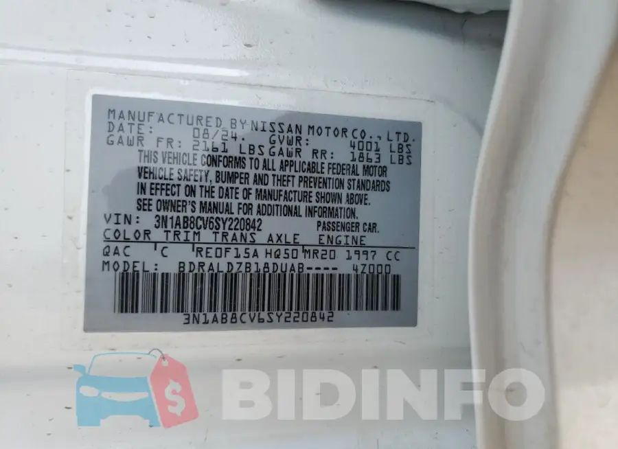3N1AB8CV6SY220842 Photo# 13