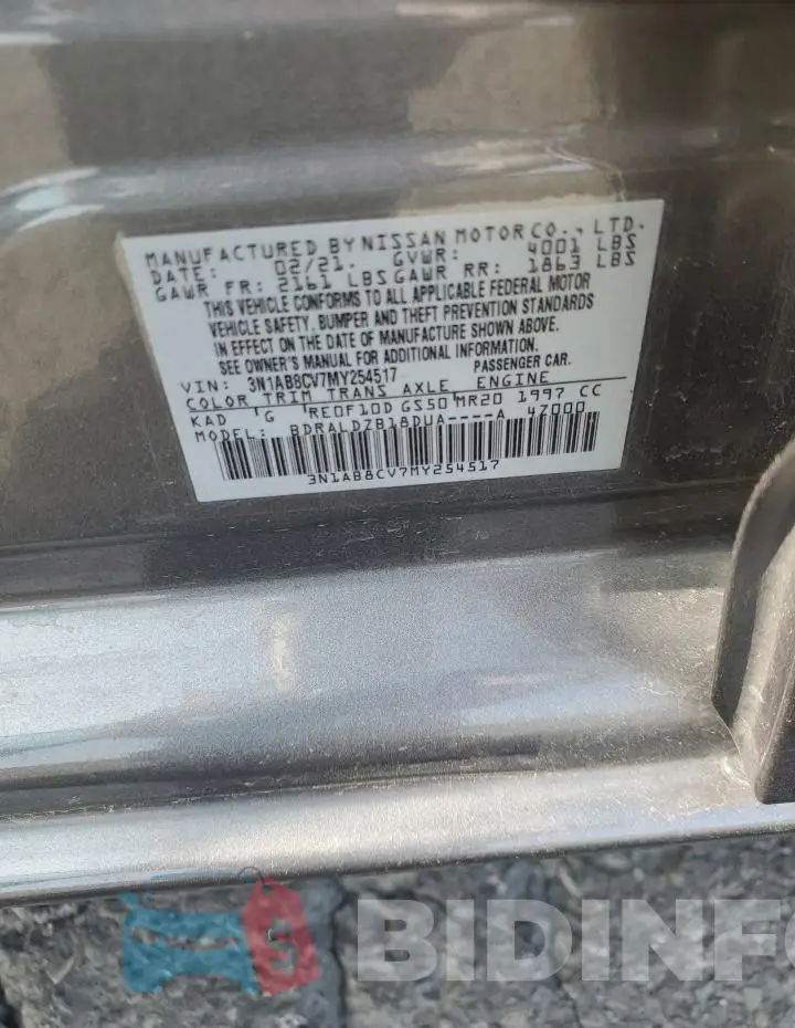 3N1AB8CV7MY254517 Photo# 12