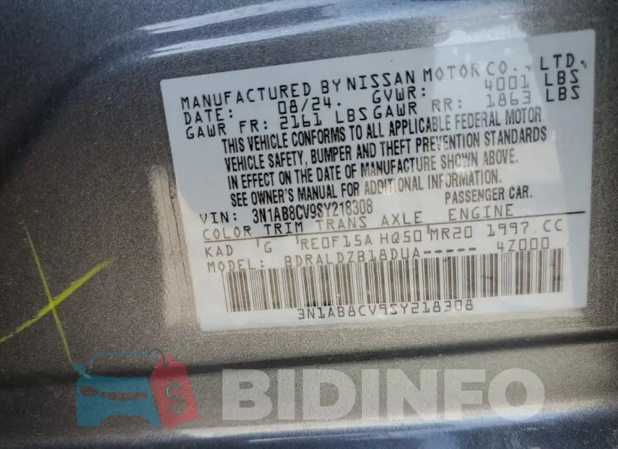 3N1AB8CV9SY218308 Photo# 12