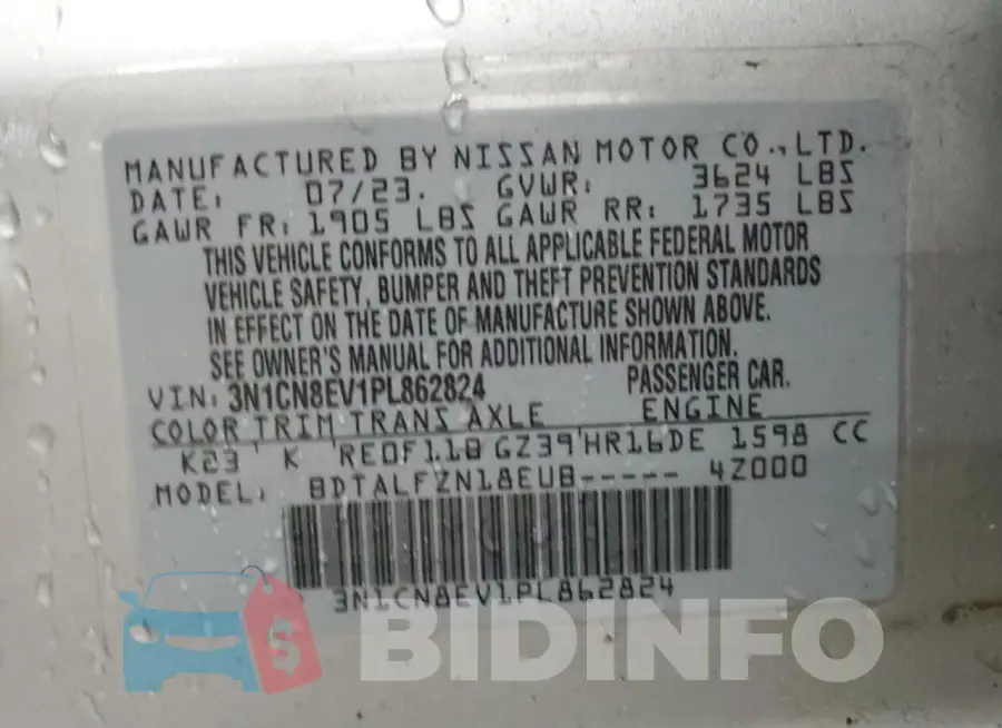 3N1CN8EV1PL862824 Photo# 12