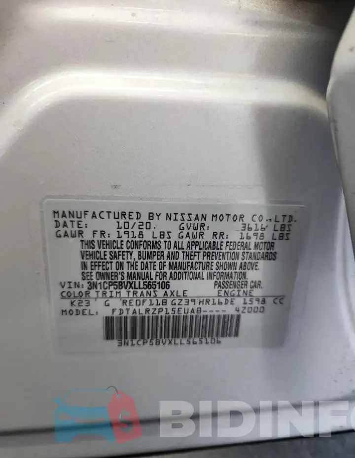 3N1CP5BVXLL565106 Photo# 12