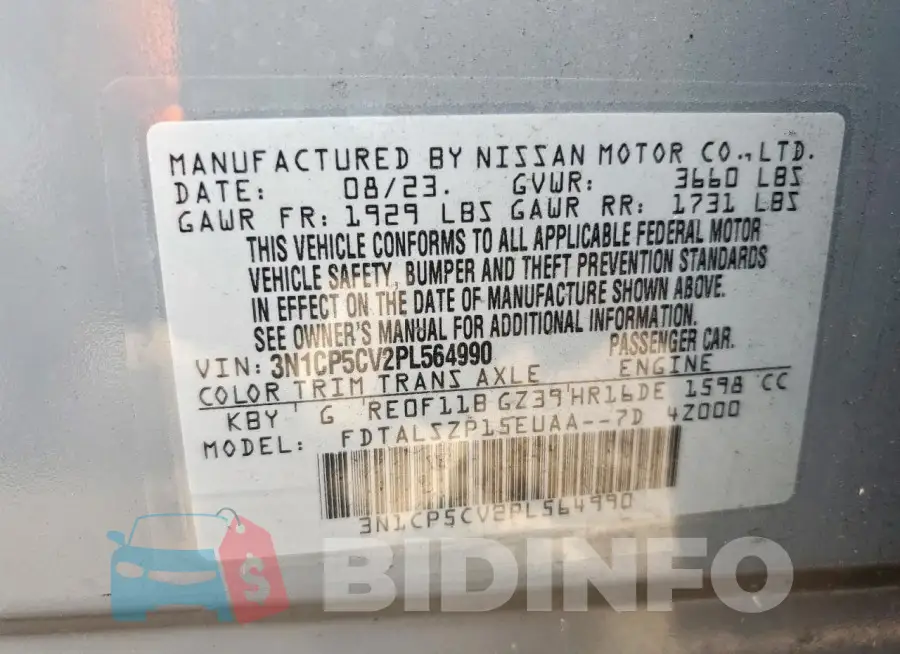 3N1CP5CV2PL564990 Photo# 12