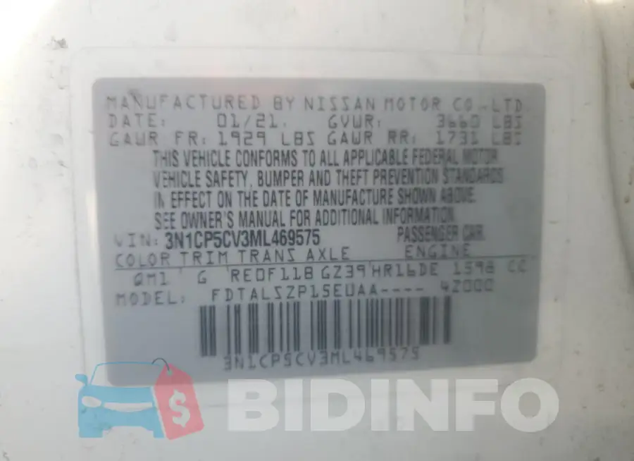 3N1CP5CV3ML469575 Photo# 13