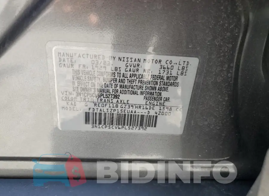 3N1CP5CV6PL527392 Photo# 13