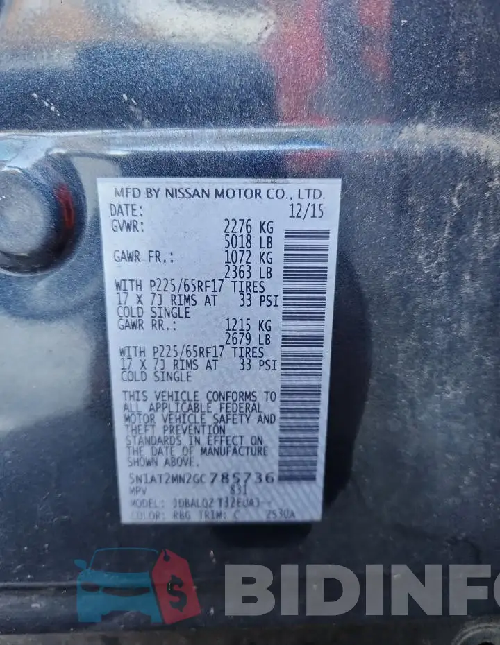 5N1AT2MN2GC785736 Photo# 13