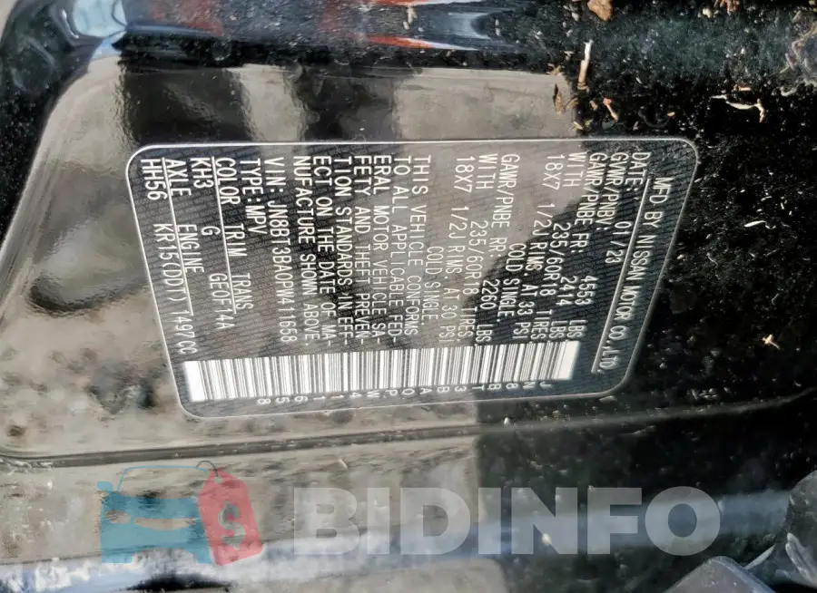JN8BT3BA0PW411658 Photo# 12