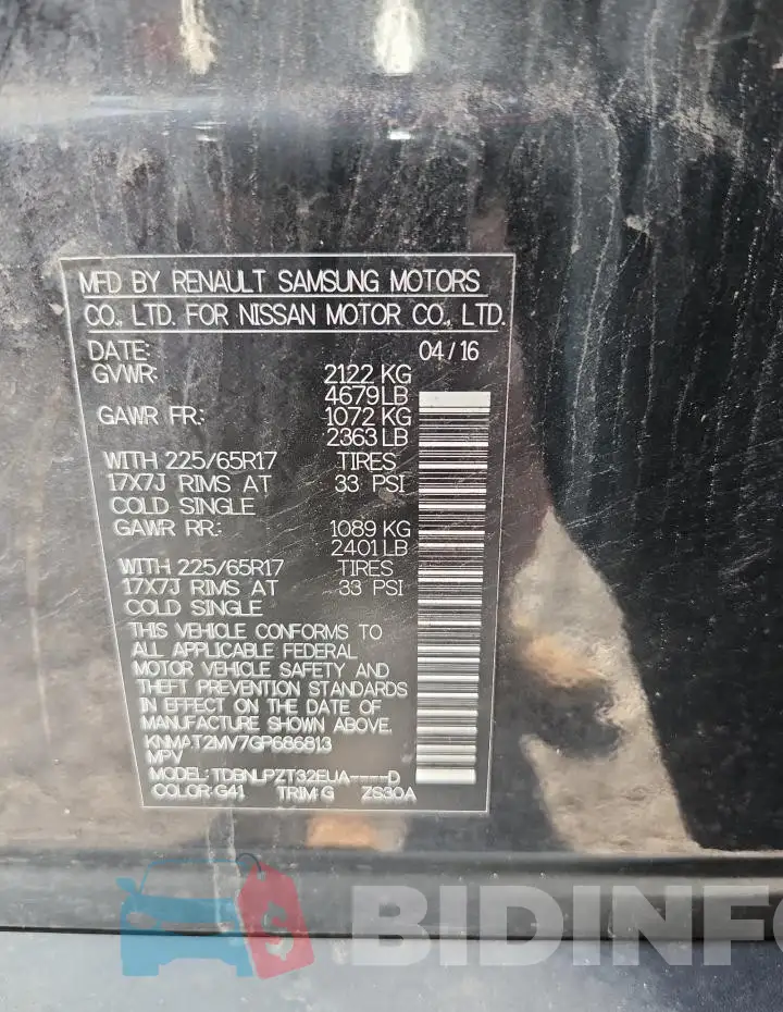 KNMAT2MV7GP686813 Photo# 12