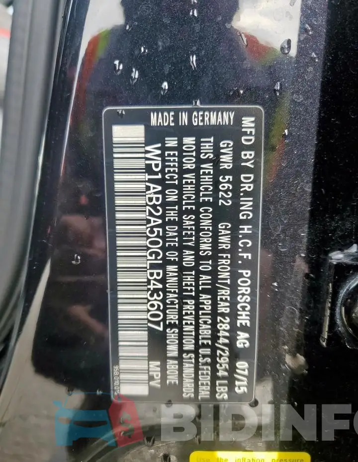 WP1AB2A50GLB43607 Photo# 13