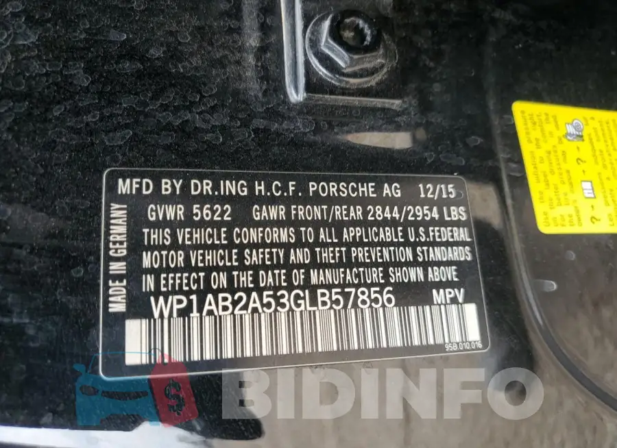 WP1AB2A53GLB57856 Photo# 12