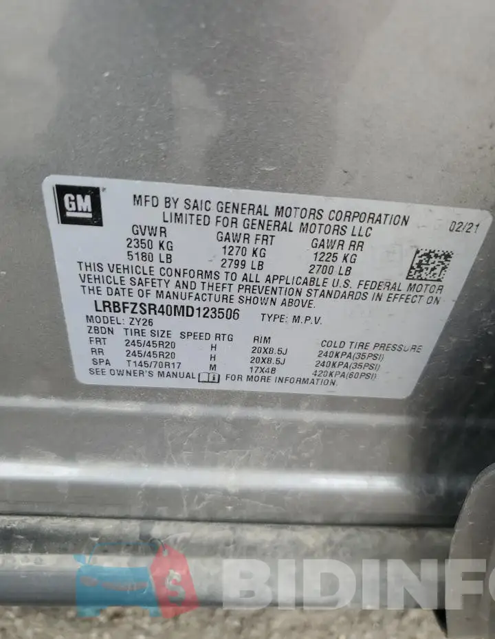 LRBFZSR40MD123506 Photo# 13
