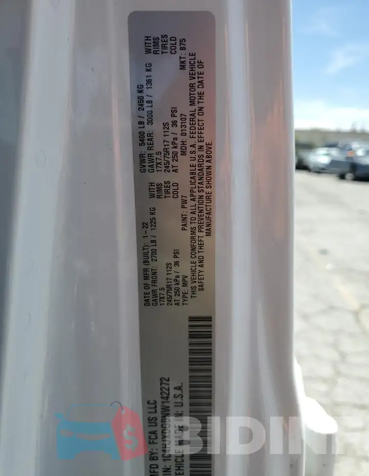 1C4HJXDG0NW142272 Photo# 13