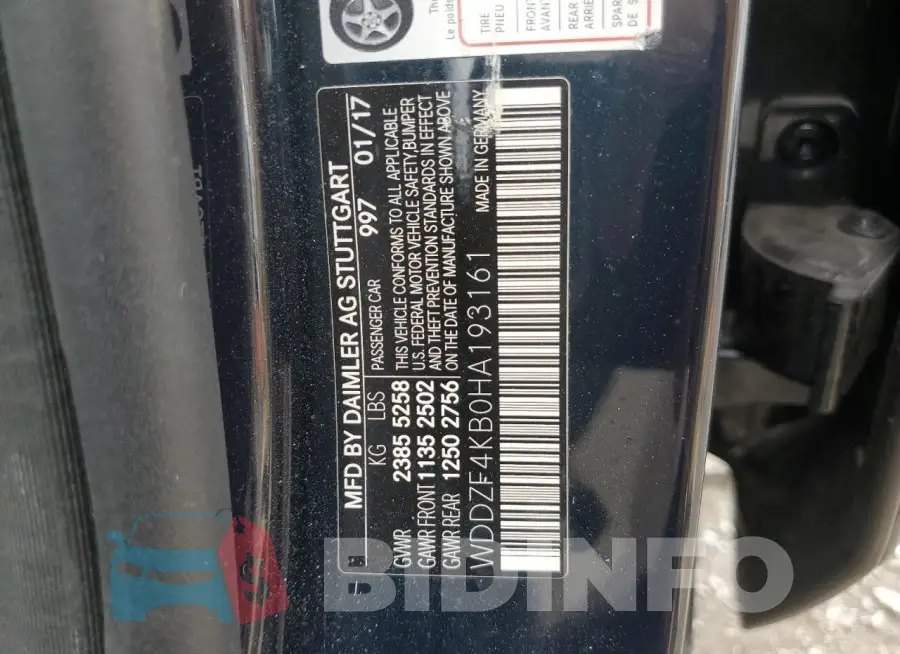 WDDZF4KB0HA193161 Photo# 12