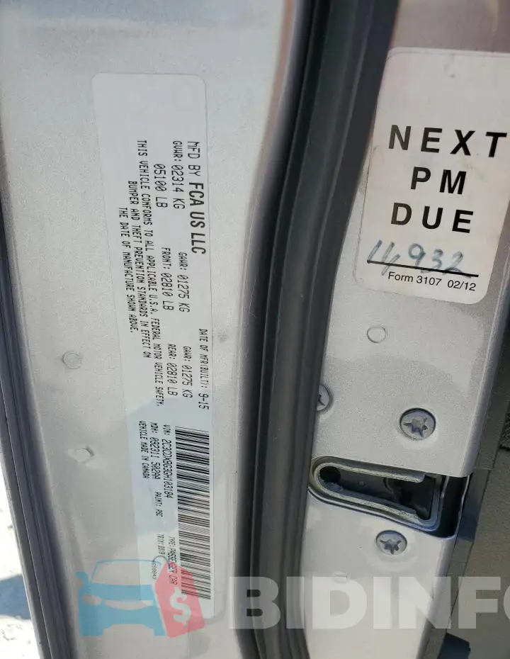 2C3CDXBG3GH103184 Photo# 12