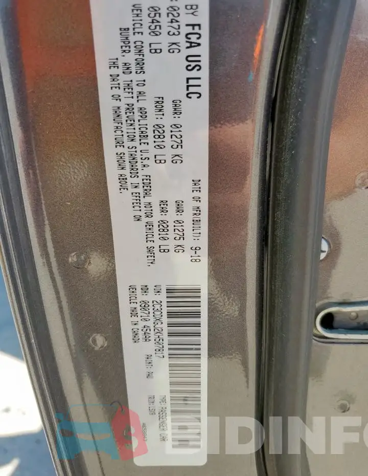 2C3CDXGJ2KH507817 Photo# 12