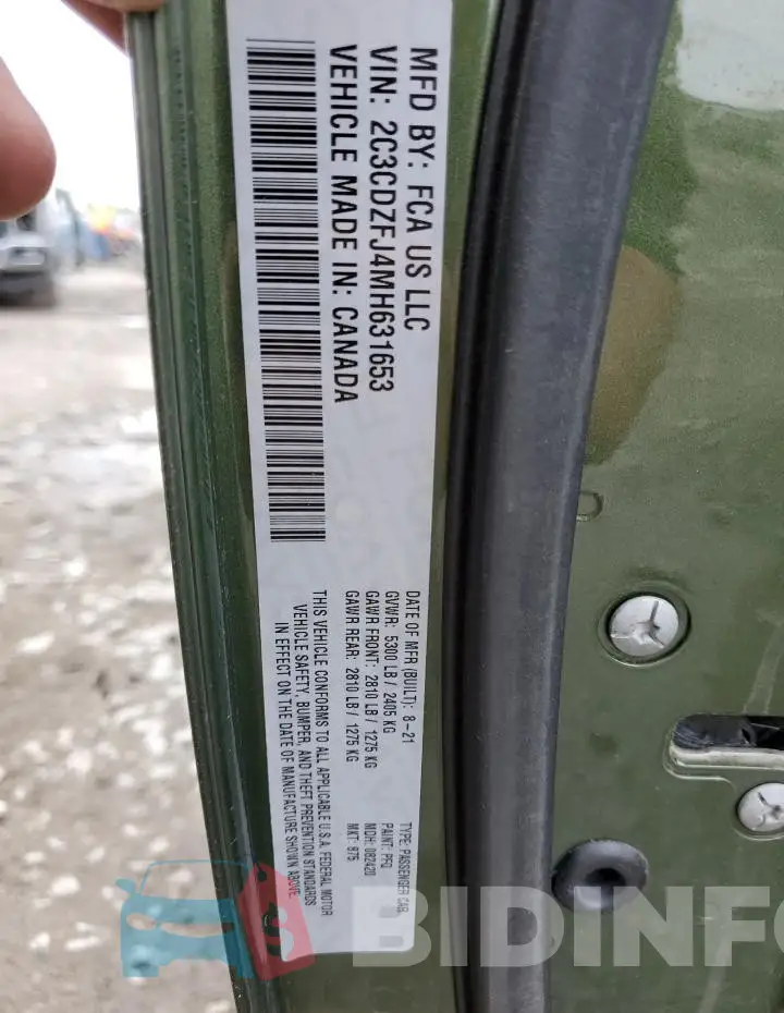 2C3CDZFJ4MH631653 Photo# 12