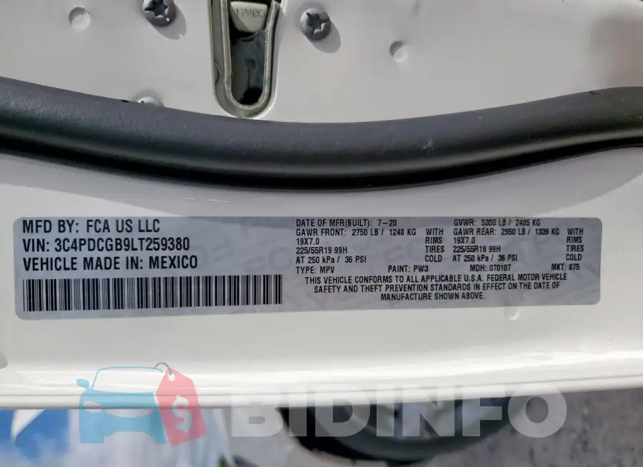 3C4PDCGB9LT259380 Photo# 13