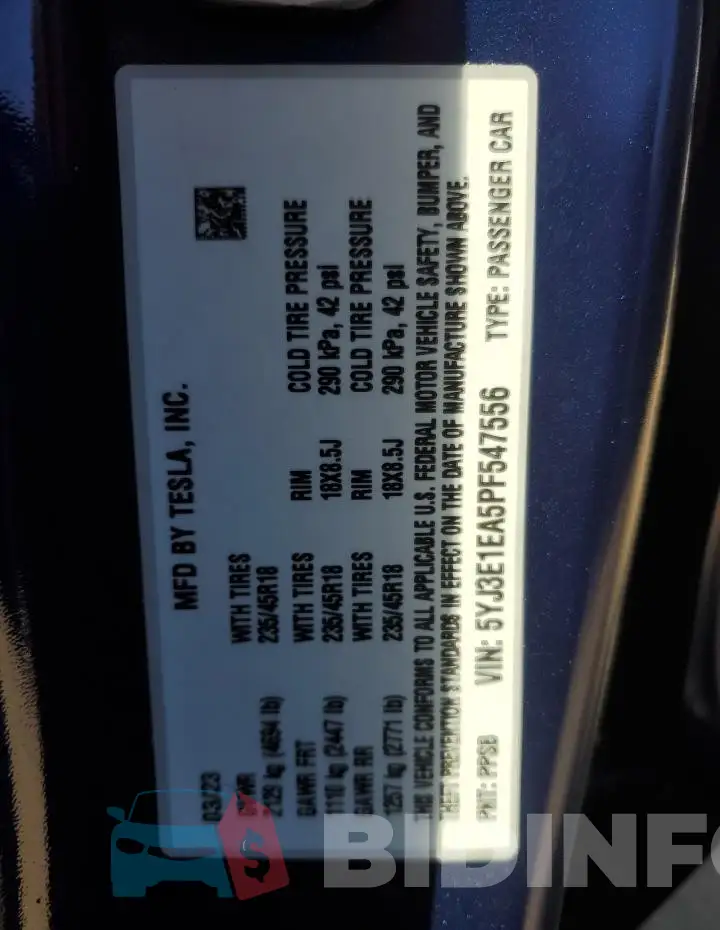 5YJ3E1EA5PF547556 Photo# 12
