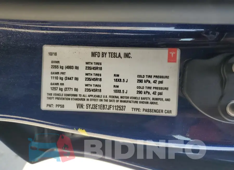 5YJ3E1EB7JF112537 Photo# 12