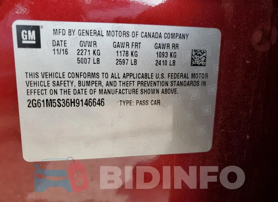 2G61M5S36H9146646 Photo# 12
