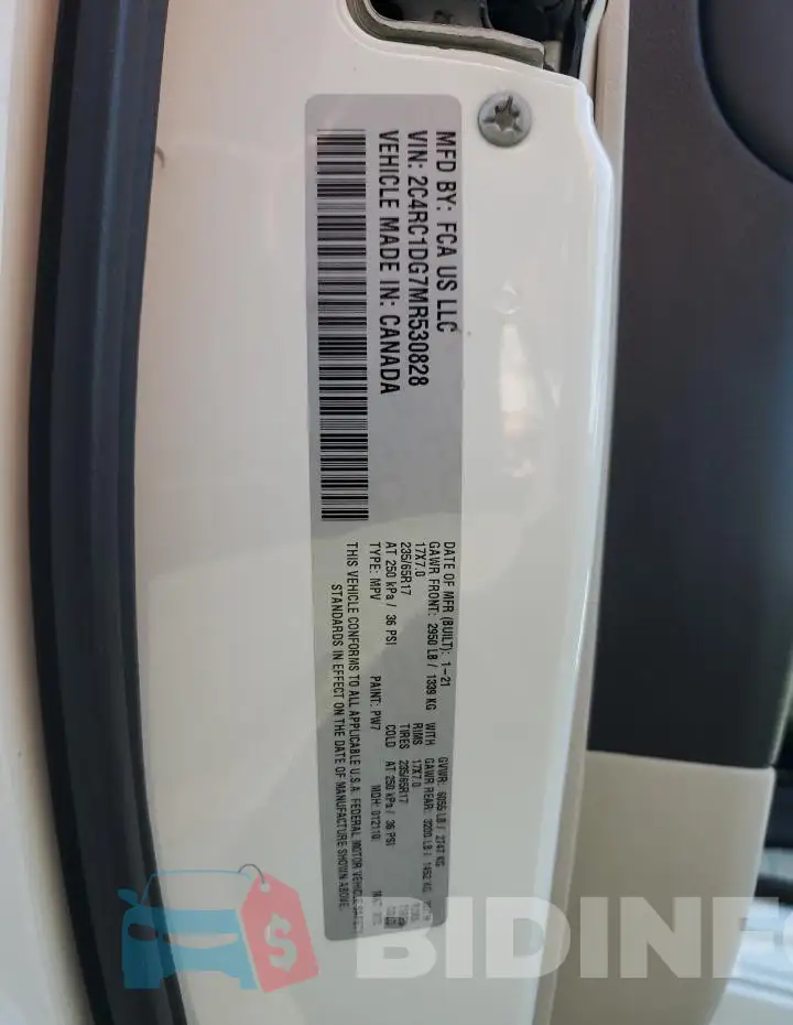 2C4RC1DG7MR530828 Photo# 13