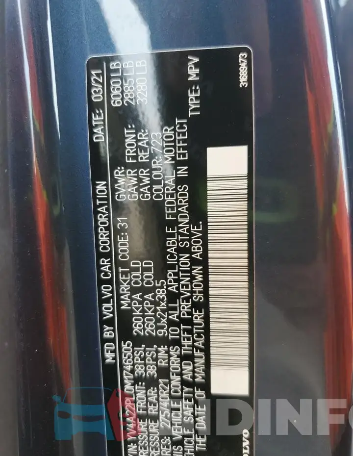 YV4A22PL0M1746505 Photo# 13