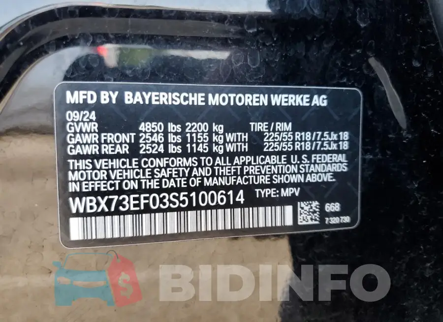 WBX73EF03S5100614 Photo# 13