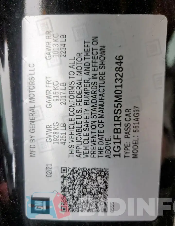 1G1FB1RS5M0132846 Photo# 13